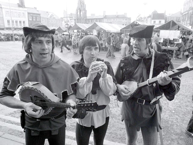 Mansfield's Medieval Market on a Bank Holiday in 1981