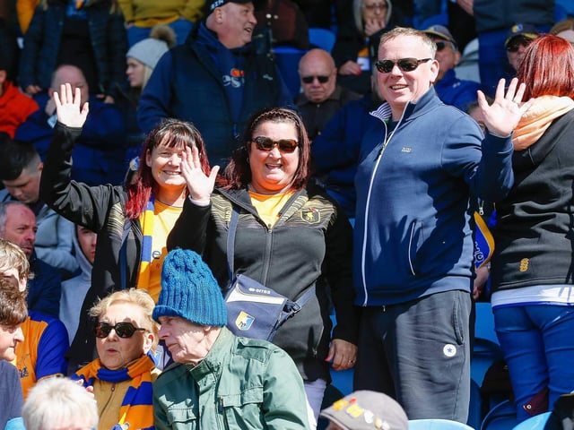 A disappointing day for these Mansfield Town fans.