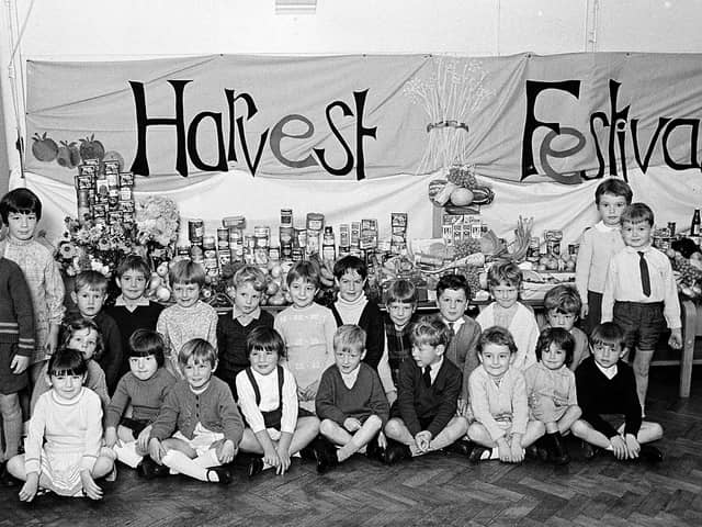 Hetts Lane harvest festival in 1968