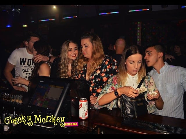 Grabbing some drinks at the bar