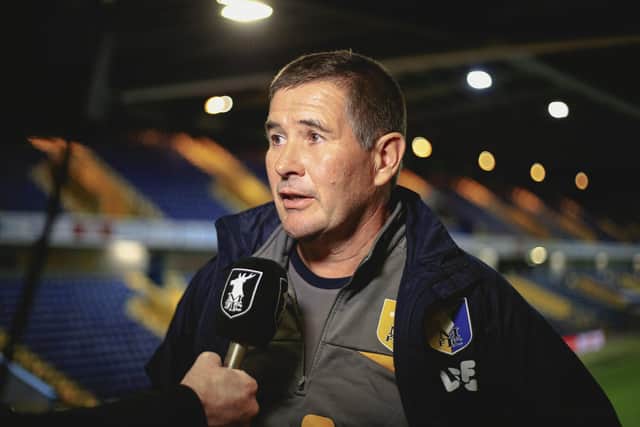 Mansfield Town manager Nigel Clough following the Vertu Trophy match against Hartlepool Town FC at the One Call Stadium, 09 Sept 2025, Photo credit Chris & Jeanette Holloway / The Bigger Picture.media