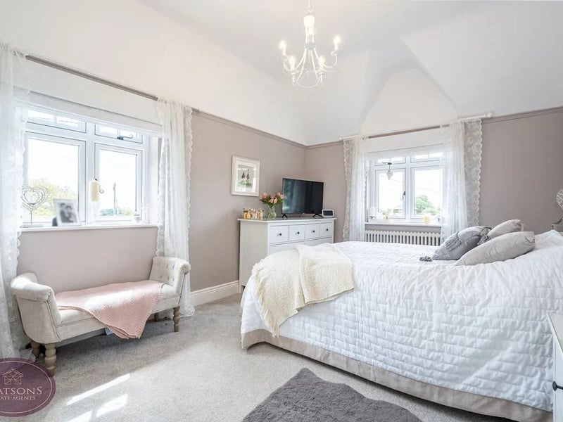 One of the spacious double bedrooms