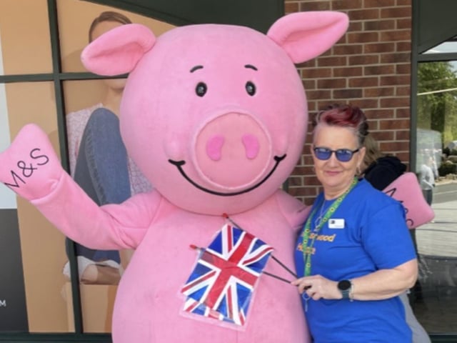Pictures with Percy Pig proved popular.