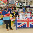 Staff at Tesco, Jubilee Way South, Oak Tree Lane, Mansfield raise money for Help for Heroes as part of the Armed Forces weekend.