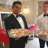 Serving up canapes at the Wrens Nest event. Picture: Wren Hall Nursing Home