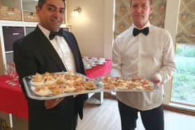 Serving up canapes at the Wrens Nest event. Picture: Wren Hall Nursing Home