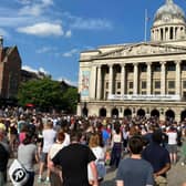 Crowds gathered in front of the Council House for vigil on Thursday evening