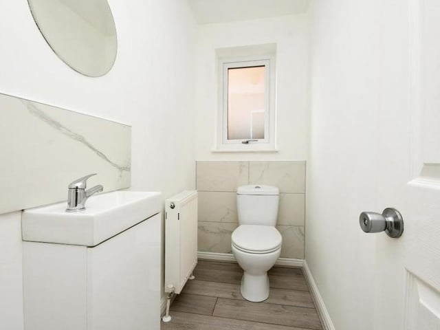 A downstairs toilet is always handy. This one is no exception.