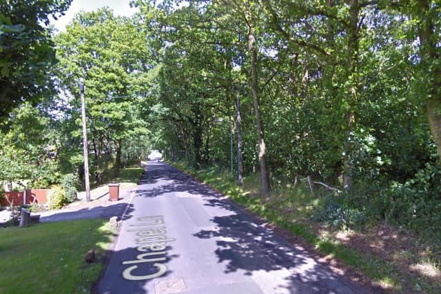 Chapel Lane, Ravenshead, where Desmond Lohan was involved in a  'minor collision'. Photo: Google.