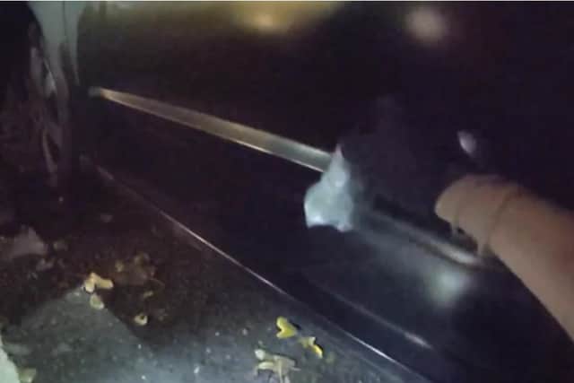Officers discovered suspected Class A drugs and a large quantity of cash during a stop in Sutton