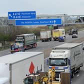 The incident is causing delays on the M1 this morning