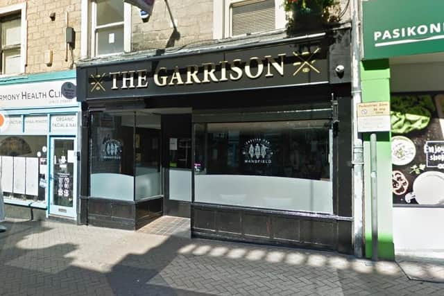 The Garrison pub, on Leeming Street, Mansfield town centre.