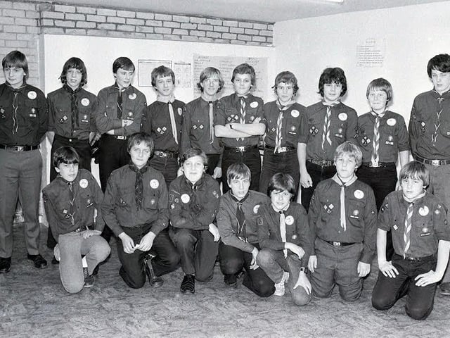 A Sutton Scouts presentation in 1982.