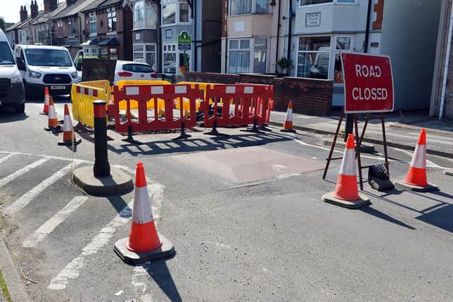 Clumber Street in Kirkby is closed due to a sinkhole.
