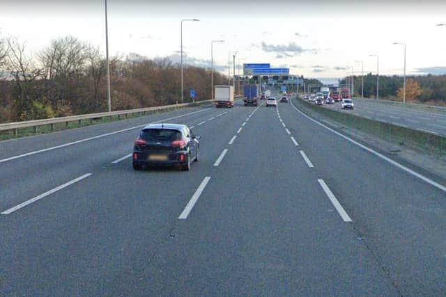 The M1 once it had re-opened souithbound in the aftermath of the accident