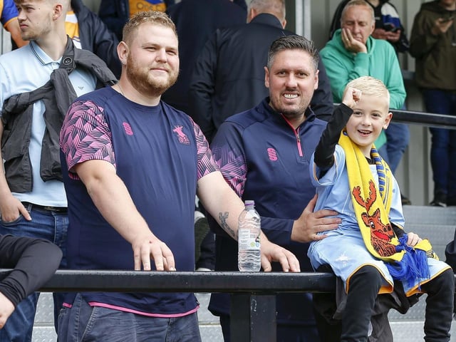 Some of the Mansfield Town fans at Salford.