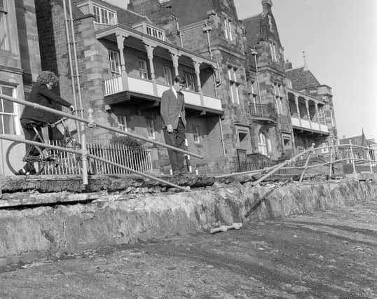 Heavy seas and storms buckled and broke the railings on Portobello promenade in 1965.