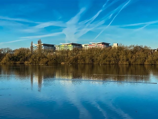 Vicki shared this photo of King's Mill Hospital, taken from across the reservoir in Sutton.
