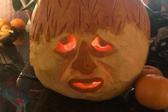 Shaun Lee shared this 'political' pumpkin. The resemblance is uncanny.