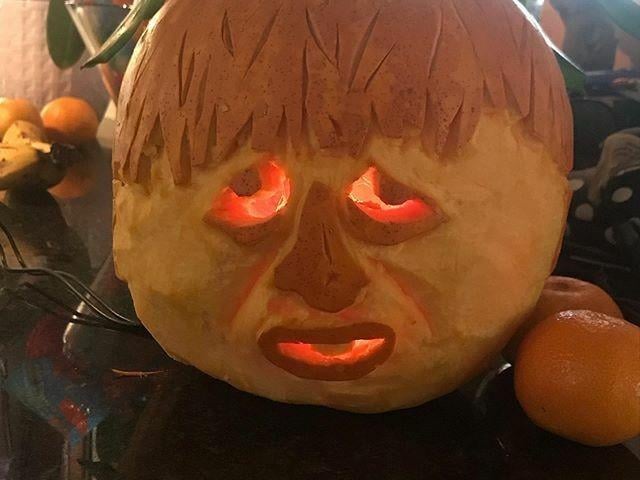Shaun Lee shared this 'political' pumpkin. The resemblance is uncanny.