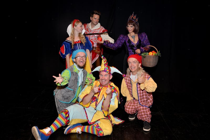 The cast of the Snow White and The Seven Dwarfs panto at the Mansfield Palace Theatre