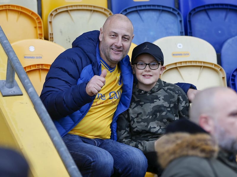 Mansfield Town fans enjoy the 2-0 win over Newport County.