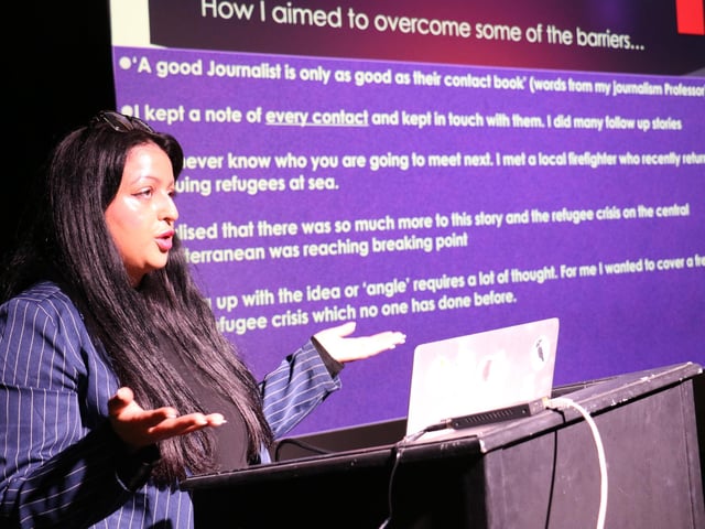 Sharon Walia spoke about storytelling centred on social justice, wildlife and human interest stories.