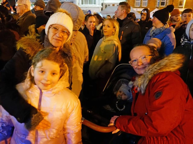 Young and old turned out to enjoy the lights.