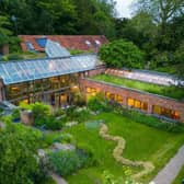 This stunning, glass-fronted property, known as The Garden House, in Westhorpe, Southwell was named best sustainable home in the UK in a 'Daily Telegraph' competition. Now it is up for sale with estate agents Gascoines for £1.5 million.