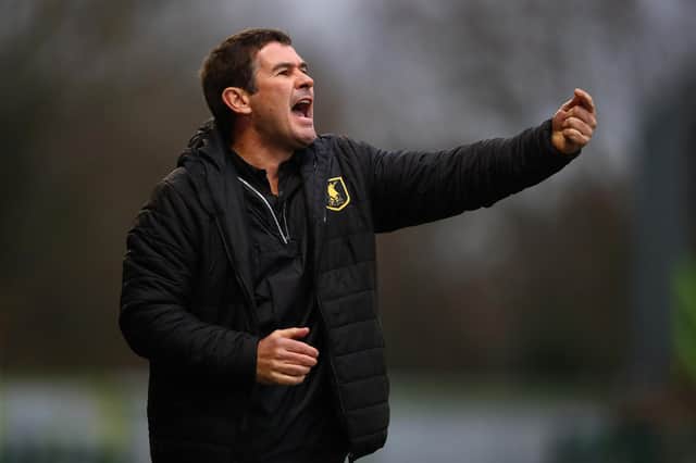 Mansfield manager Nigel Clough was left fuming at his side's defending after conceding just seconds into the second half. (Photo by Michael Steele/Getty Images)