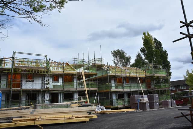 The new homes are being built with timber frames and low carbon heat sources