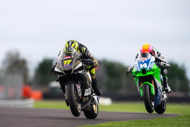 Kyle Ryde leads the way at Donington Park. Photo by Michael Hallam.