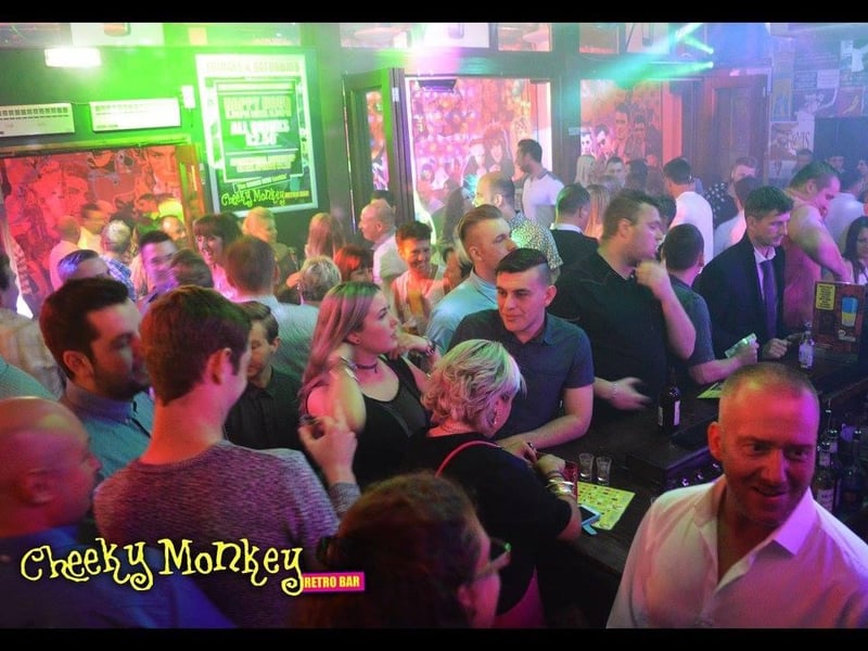 Grabbing some drinks from the bar