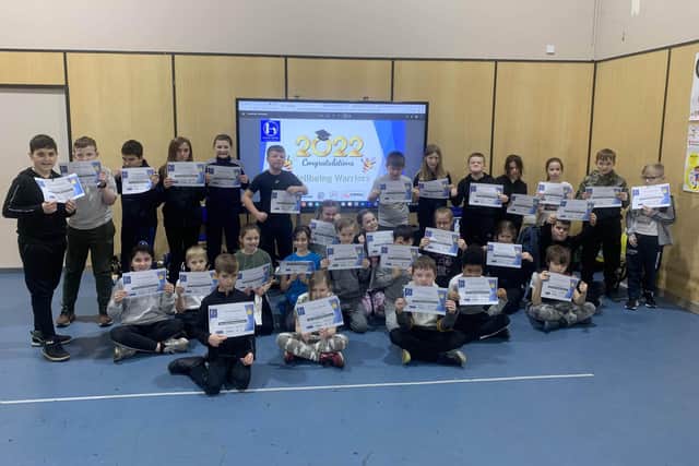 Children who have completed the Wellbeing Warriors programme at Active Minds