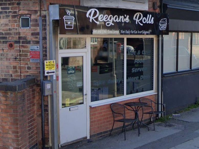 Reegan's Rolls, on Portland Road, Hucknall, is rated 4.8 on Google Reviews.