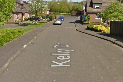Kelly Drive in Denny will be closed for 145 metres to McTaggart Avenue until November 25 for carriageway resurfacing works. Picture: Google.