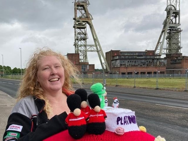 Becky Power arranges a topper in Clipstone, close to the famous Clipstone Headstocks.