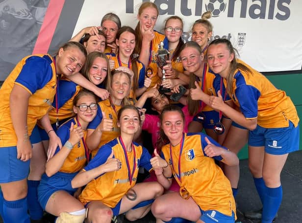 Mansfield Town U16 girls - national runners-up.