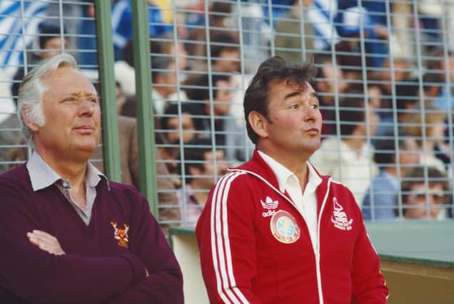 Brian Clough's people skills has played a key role in developing son Nigel's own man-management skills.  (Photo by Duncan Raban/Allsport/Getty Images).
