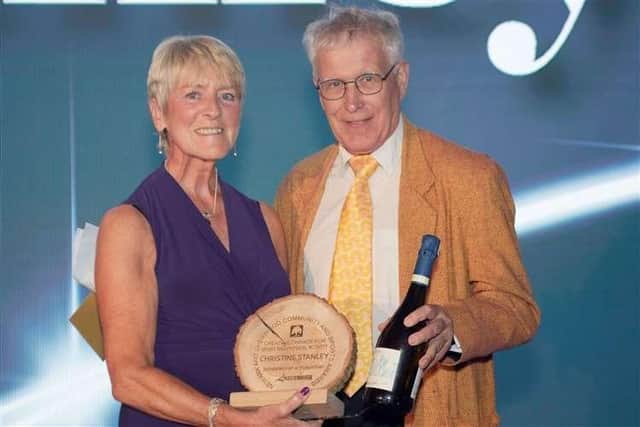 Chris Stanley was recognised at a recent local community awards night for her efforts to help more people enjoy an active lifestyle with Parkinson's.