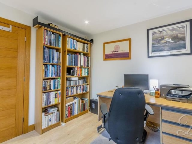 A second shot of the office, which has space for a desk and bookcase. Ideal if you find yourself working from home.