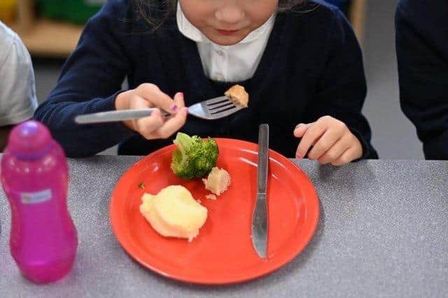 Children and families are eligible for free school meals when households meet a set of criteria – including being on Universal Credit with a net income of no more than £7,400.
