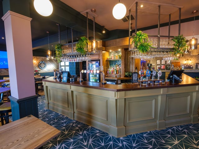 The new upgraded bar area ensures quicker speed of service