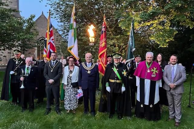Crowds gathered in Kirkby to see the beacon lighting as part of the Queen’s Platinum Jubilee celebrations.