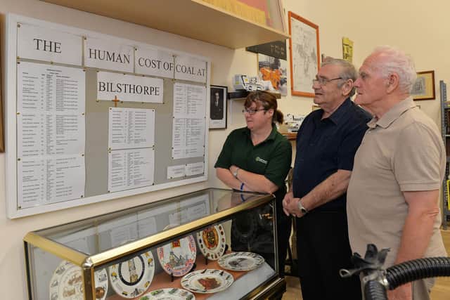 Volunteers and officials at the opening of the heritage museum at Bilsthorpe in 2014.