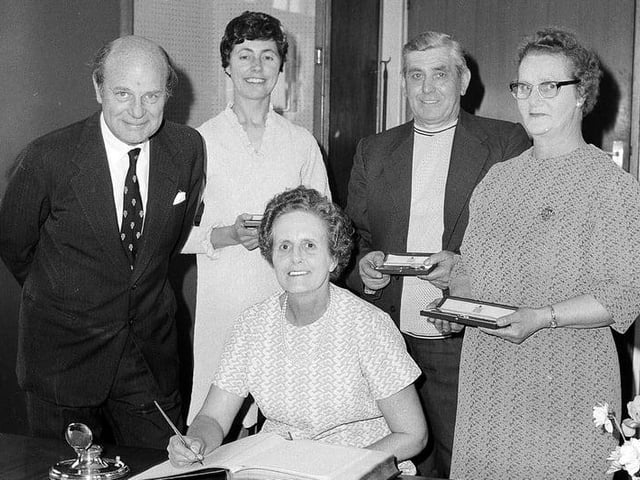 Long Service Awards presented in 1971. Recognise anyone?
