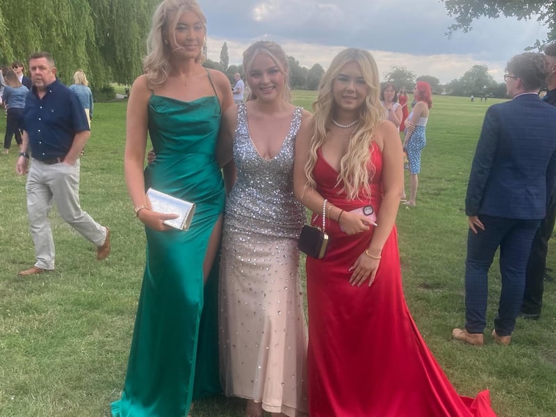 Stunning girls in their best dresses.