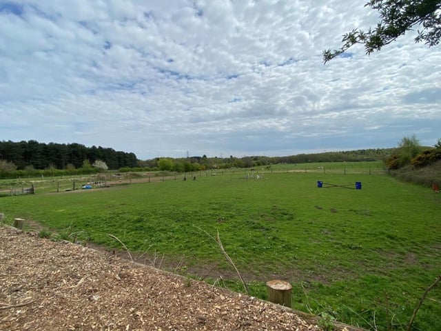 Charming views of the countryside surround the property.