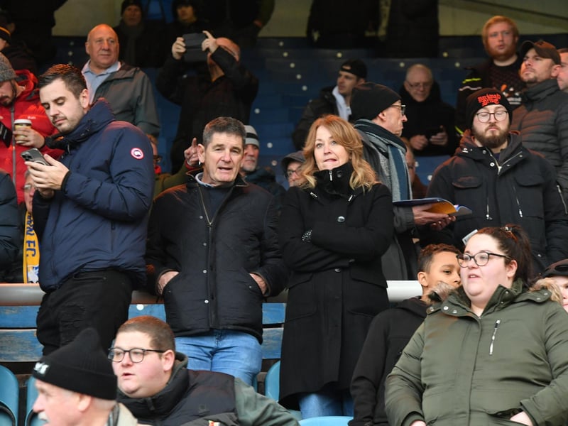 Mansfield Town fans watch the brilliant win at Peterborough United.