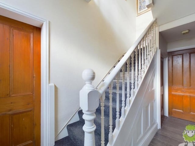 Back to the entrance hallway now to climb the stairs to the first floor.